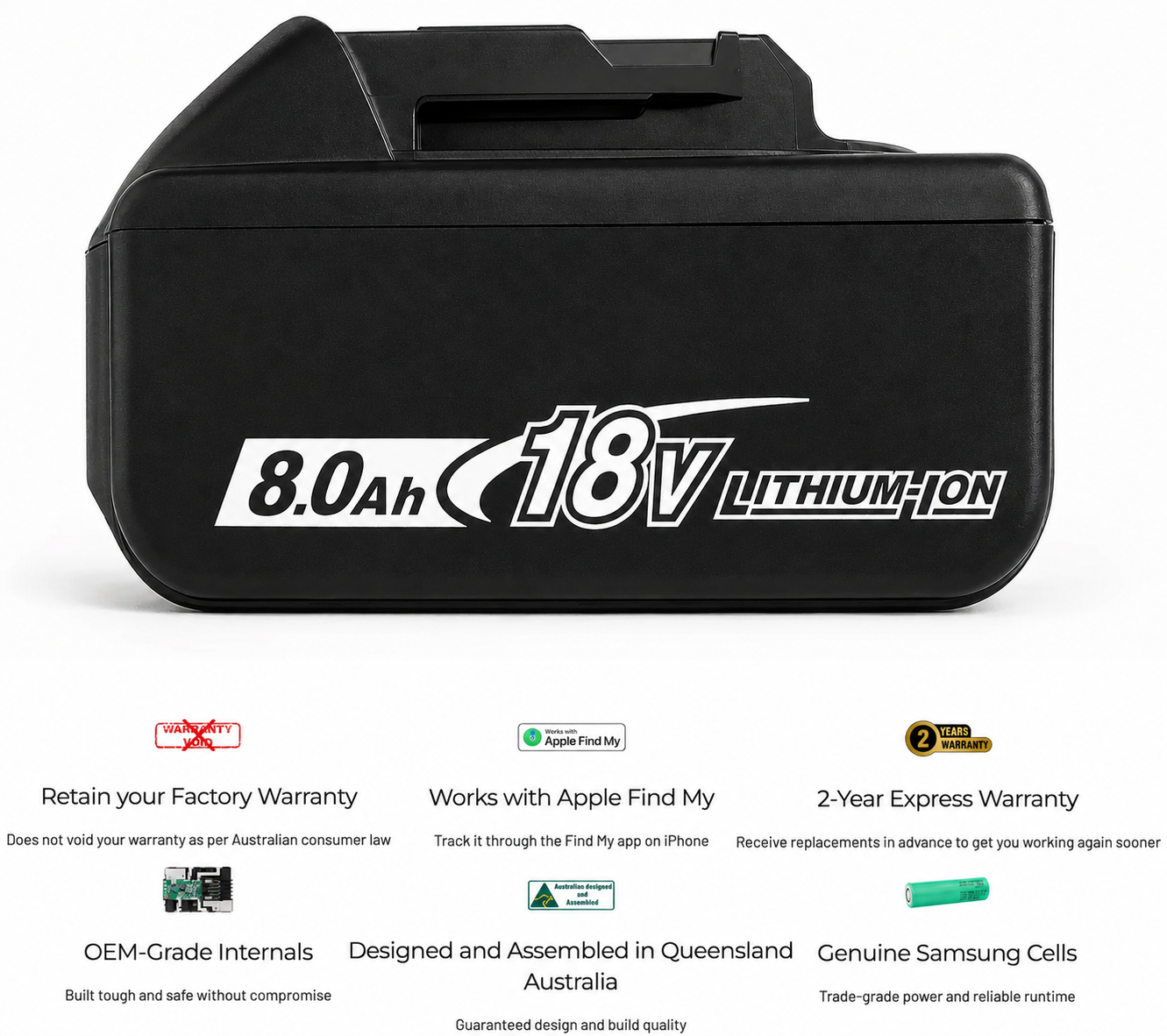 8AH Makita LXT 18V Compatible Battery