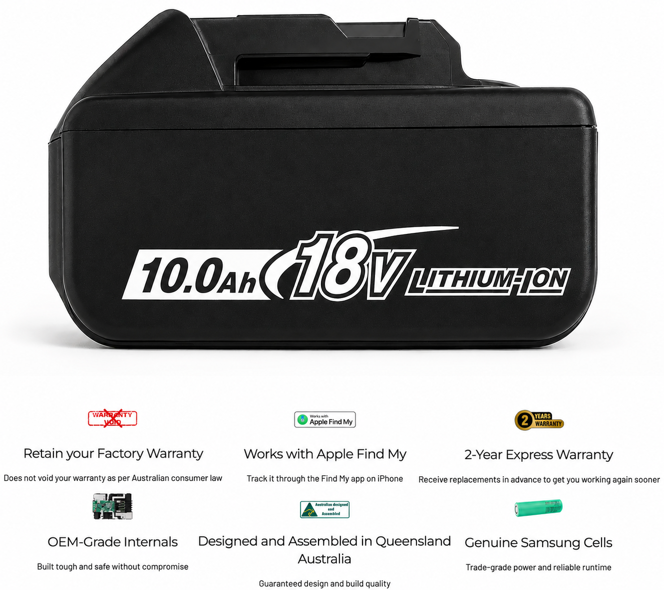 10AH Makita LXT 18V Compatible Battery