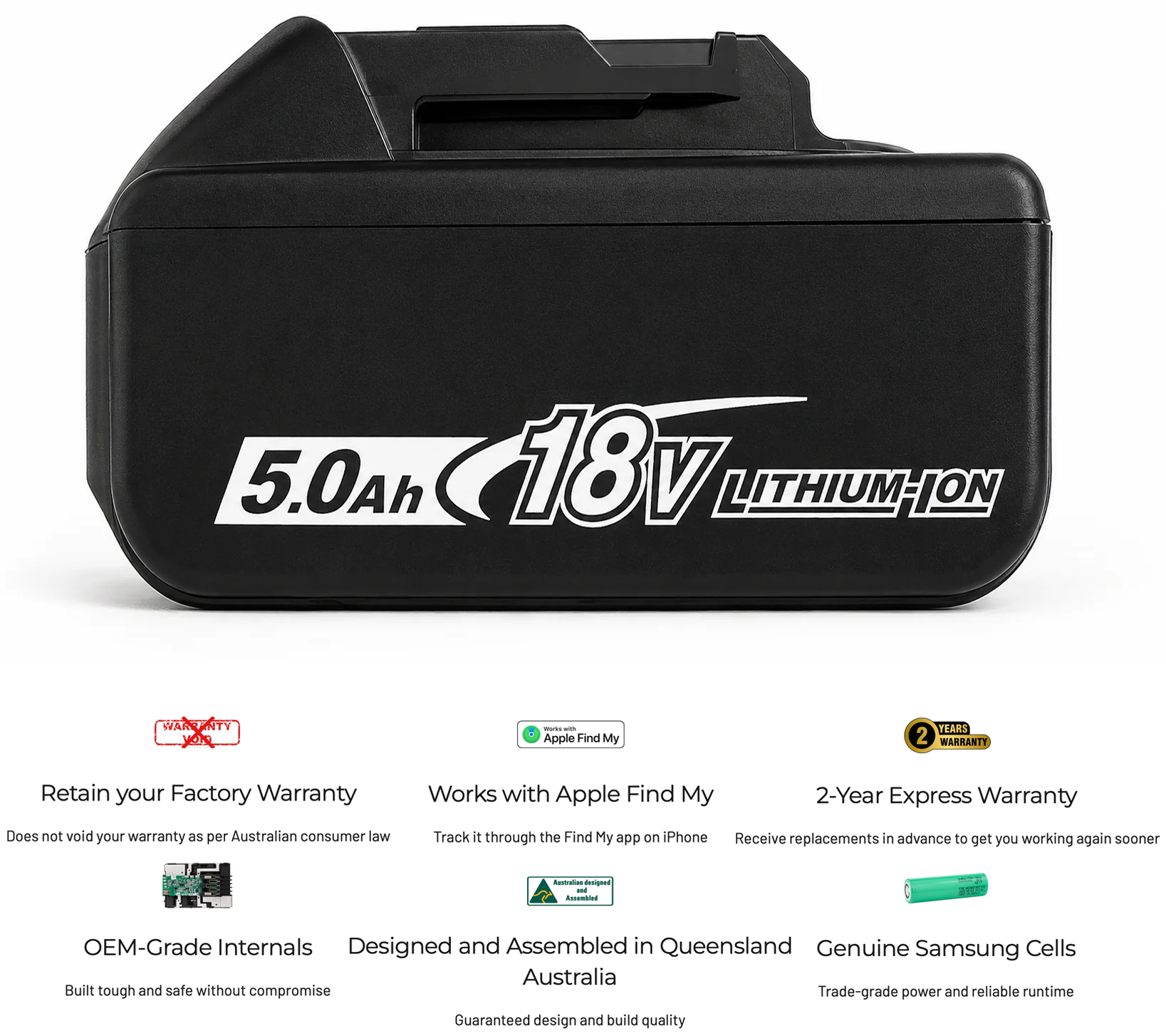 5AH Makita LXT 18V Compatible Battery